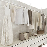 Trueliving 5 Loft Door White wardrobes Laminated Finish & PU Finish 8Ft *2Ft *9Ft -2438.4MM X 609MM X 2743.2MM)